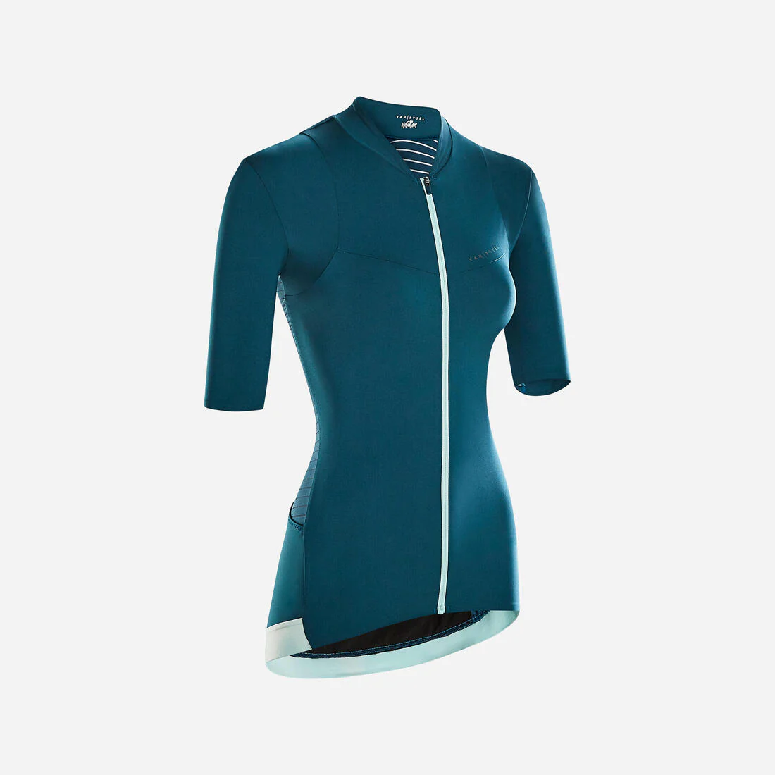 Maillot de vélo de route manches courtes été femme - Endurance emeraude – Image 4