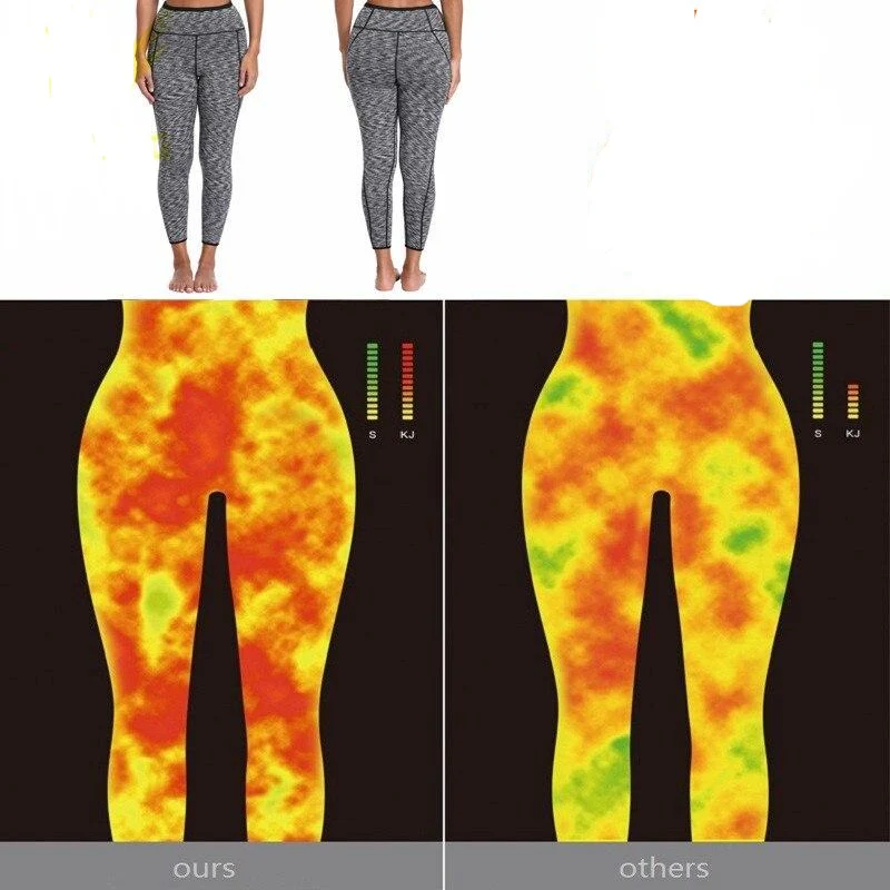 Pantalon Legging Minceur Femme Gris Néoprène - Effet Sauna 🔥 3 X plus rapide – Image 4